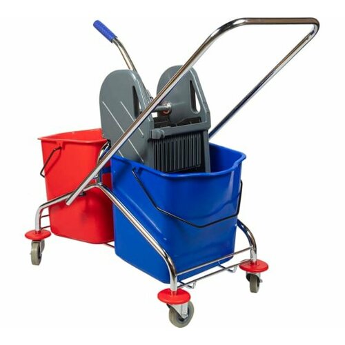 NV Тележка двухведерная металлическая отжим 2х23л NV-11372 9135₽