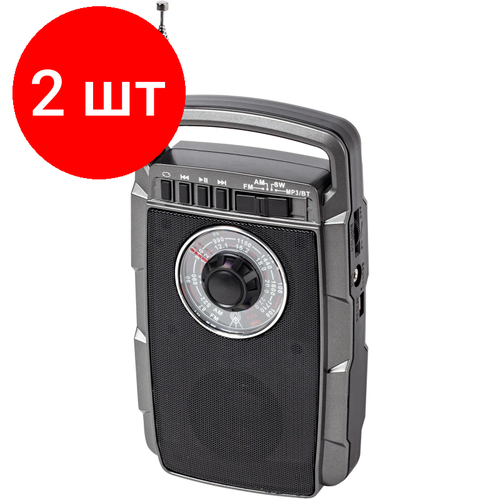 Комплект 2 штук, Радиоприемник Max MR-322, портативный, BT/USB/SD/AUX