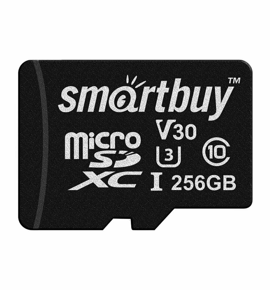 Карта памяти 256GB SmartBuy Сlass 10 UHS-I U3 SD адаптер - фото №5