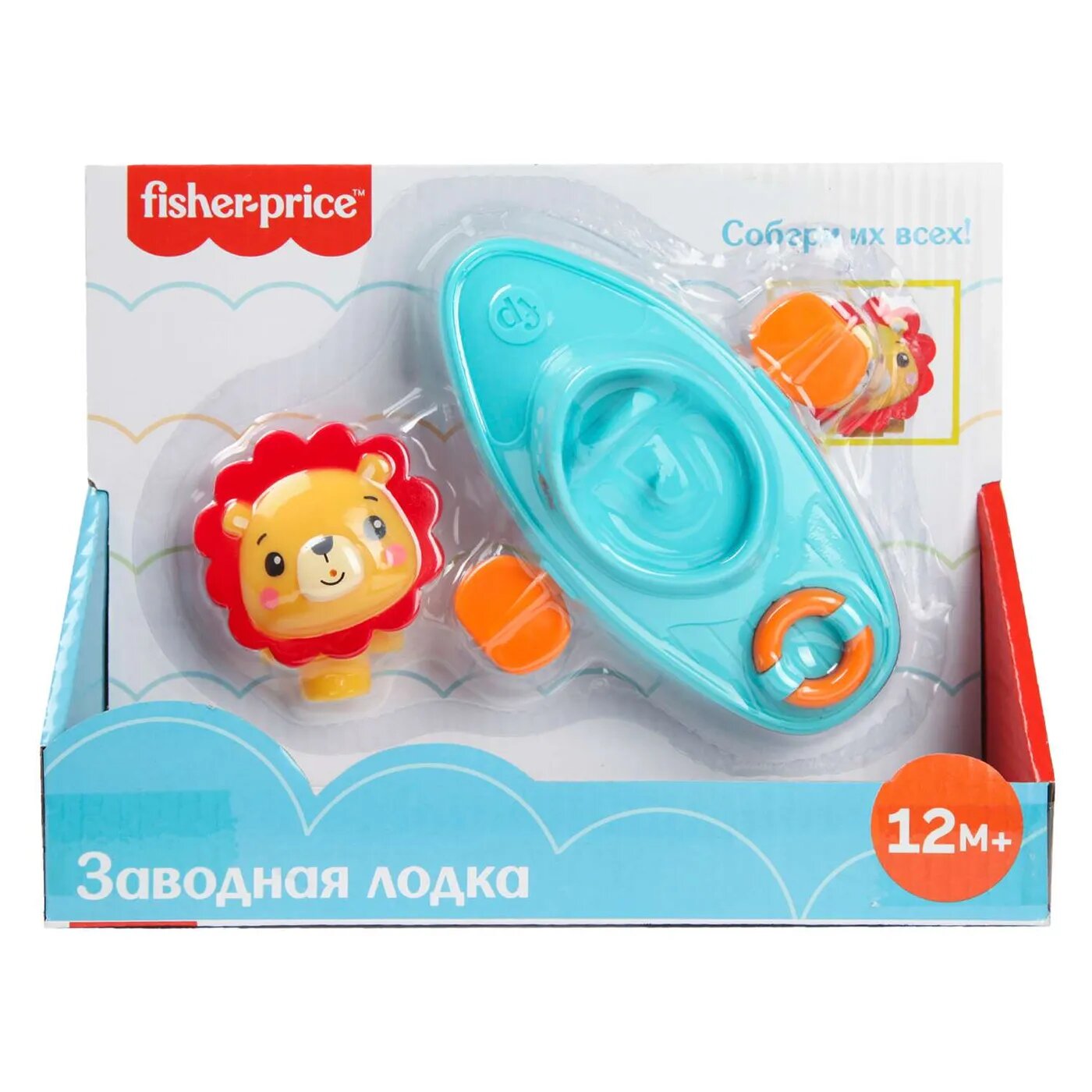 Игрушка для ванной Fisher Price Лодка со львом GMBT003A