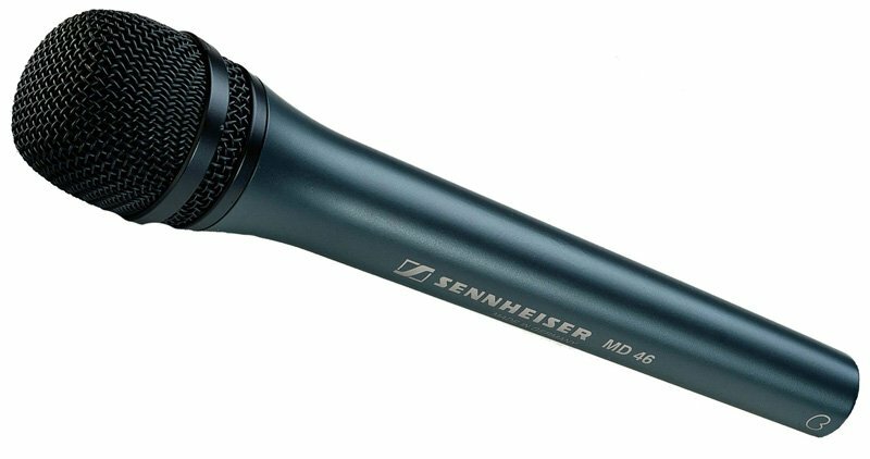 Микрофон проводной Sennheiser MD 46, разъем: XLR 3 pin (M), черный