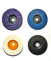 Круги набор шлифовальные/полировальные по металлу для УШМ 75х10мм, диски по пластику, дереву, стеклу расходники