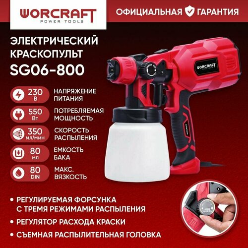 Краскопульт электрический Worcraft SG04-1000 краскораспылитель