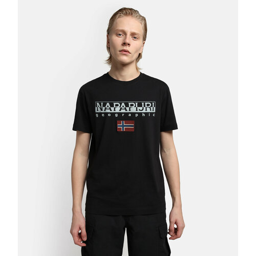 футболка napapijri размер xl черный Футболка NAPAPIJRI, размер XL, черный
