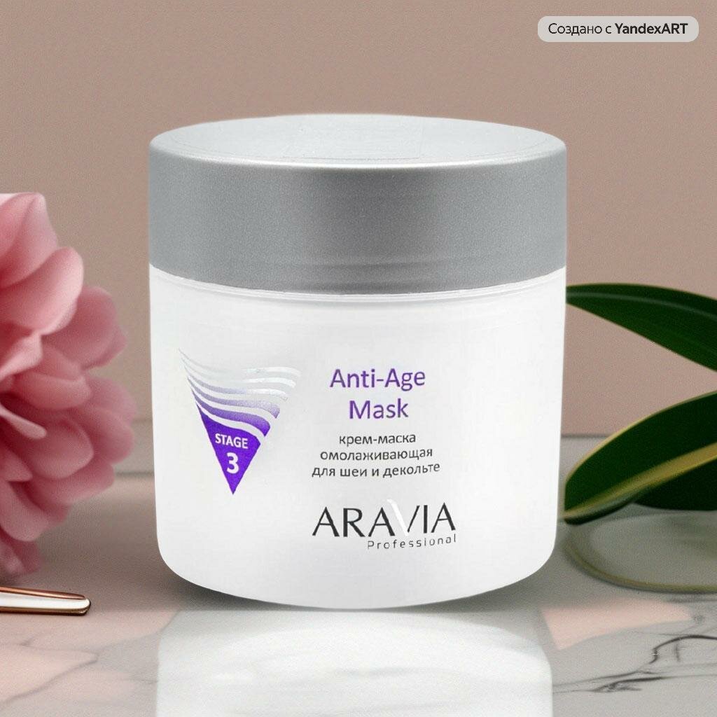 Aravia professional Крем-маска омолаживающая для шеи и декольте Anti-Age Mask, 300 мл (Aravia professional, ) - фото №17