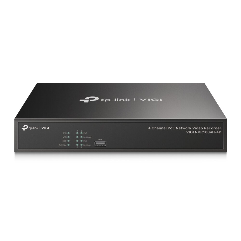 TP-Link VIGI NVR1004H-4P Сетевой видеорегистратор VIGI NVR1004H-4P