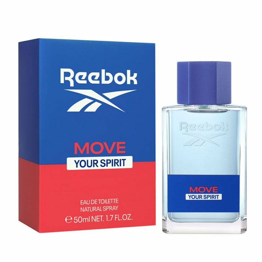 REEBOK Move Your Spirit For Men, Туалетная вода, спрей 50 мл