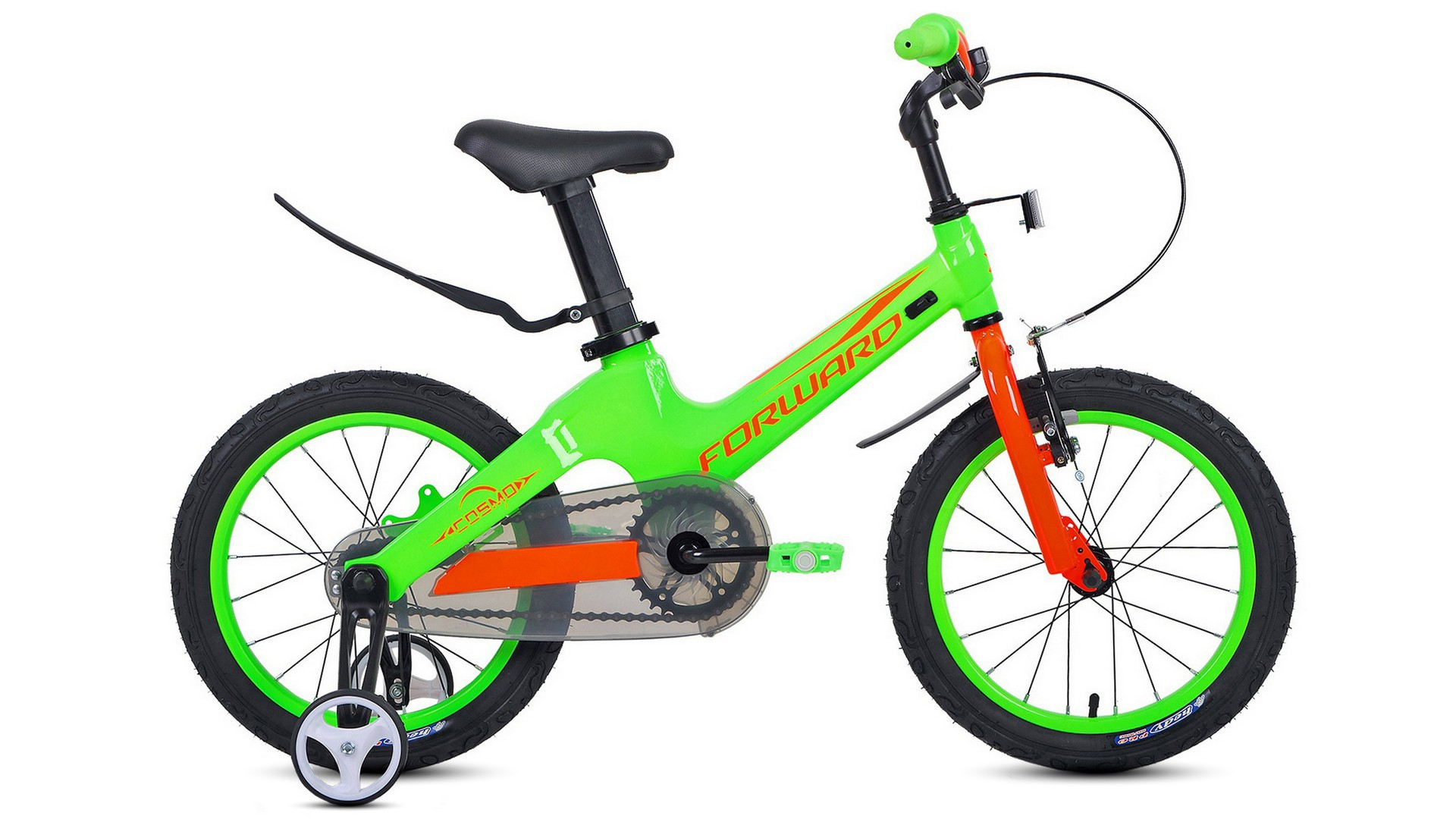 Велосипед FORWARD COSMO 16 (16" 1 ск.) 2022, зеленый IBK22FW16177