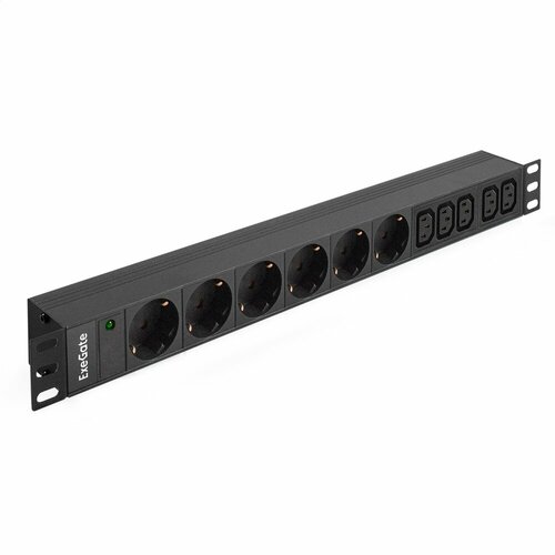 Exegate Ex280868rus Блок розеток ExeGate ServerPro PDU-19H010 Al-5C136S-C14, 19,1U, алюм, 5 IEC 320 .