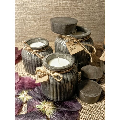 Свеча ароматическая в гипсовом подсвечнике , 100мл