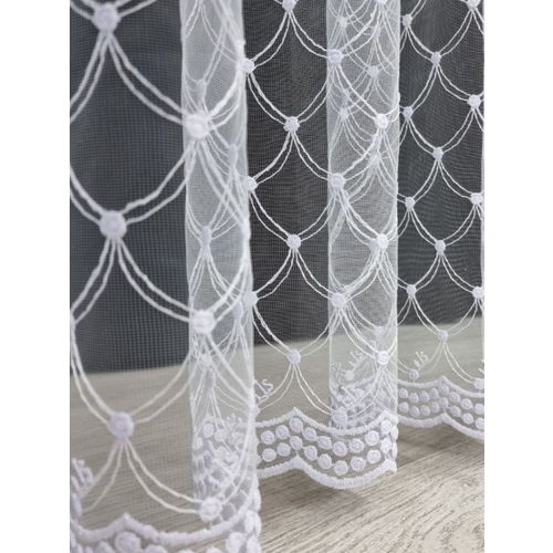 Тюль с вышивкой 300х260 1 шт белый