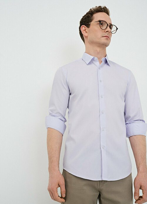 Рубашка OSTIN, размер 44-46, фиолетовый