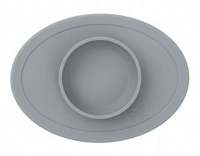 Тарелка с подставкой Tiny Bowl Серый