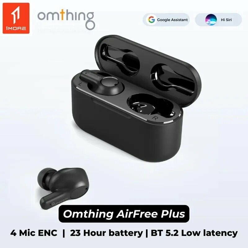 Беспроводные наушники 1MORE Omthing AirFree Plus, USB Type-C, черный