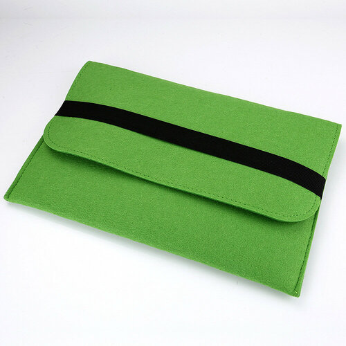 чехол конверт войлочный для ноутбука 13 14 дюймов размер 36 24 2 см бирюзовый Чехол-конверт войлочный для ноутбука 13-14 дюймов, размер 36-24-2 см, зеленый
