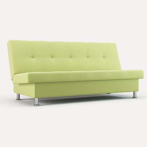 Изображение товара Диван-кровать прямой Beneli скуп для гостиной без подлокотников, зеленый; салатовый, Экокожа, механизм Клик-кляк, 187х80х82см, 1шт