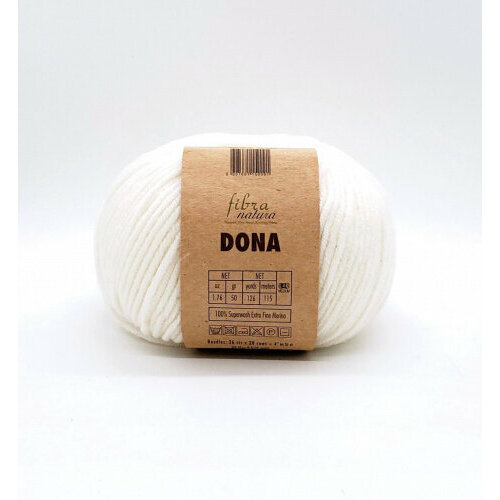 Пряжа Dona Fibra Natura (106-32), 50г, 115м, 100% меринос экстрафайн (2 шт.)