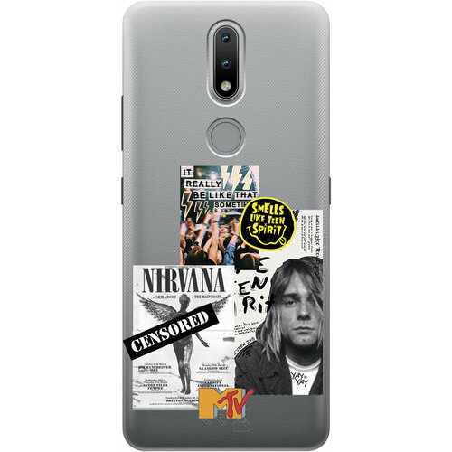 Силиконовый чехол на Nokia 2.4, Нокиа 2.4 с 3D принтом Nirvana прозрачный силиконовый чехол на nokia 4 2 нокиа 4 2 с 3d принтом jam прозрачный