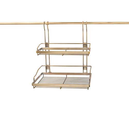 Полка на рейлинг 2-х этажная уже-шире бронза Ukinox Uk325 1800₽