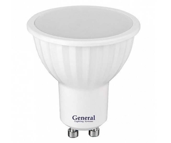 Светодиодная лампа "General" MR16 мощностью 10 Вт, с цоколем GU10 и холодным светом 6500К