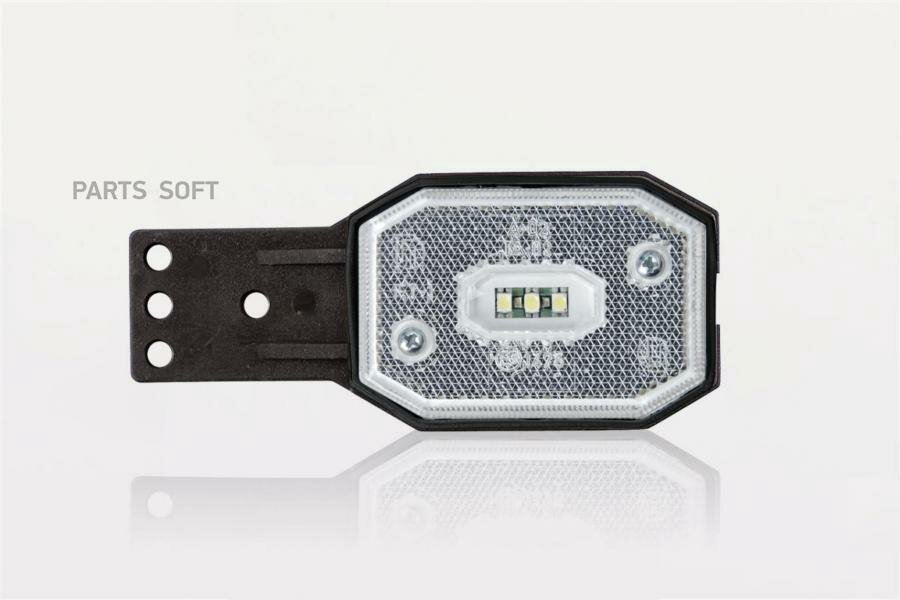 FRISTOM FT001BIILED Фонарь габаритный LED белый с плоским кронш, светоотражателем и проводом.