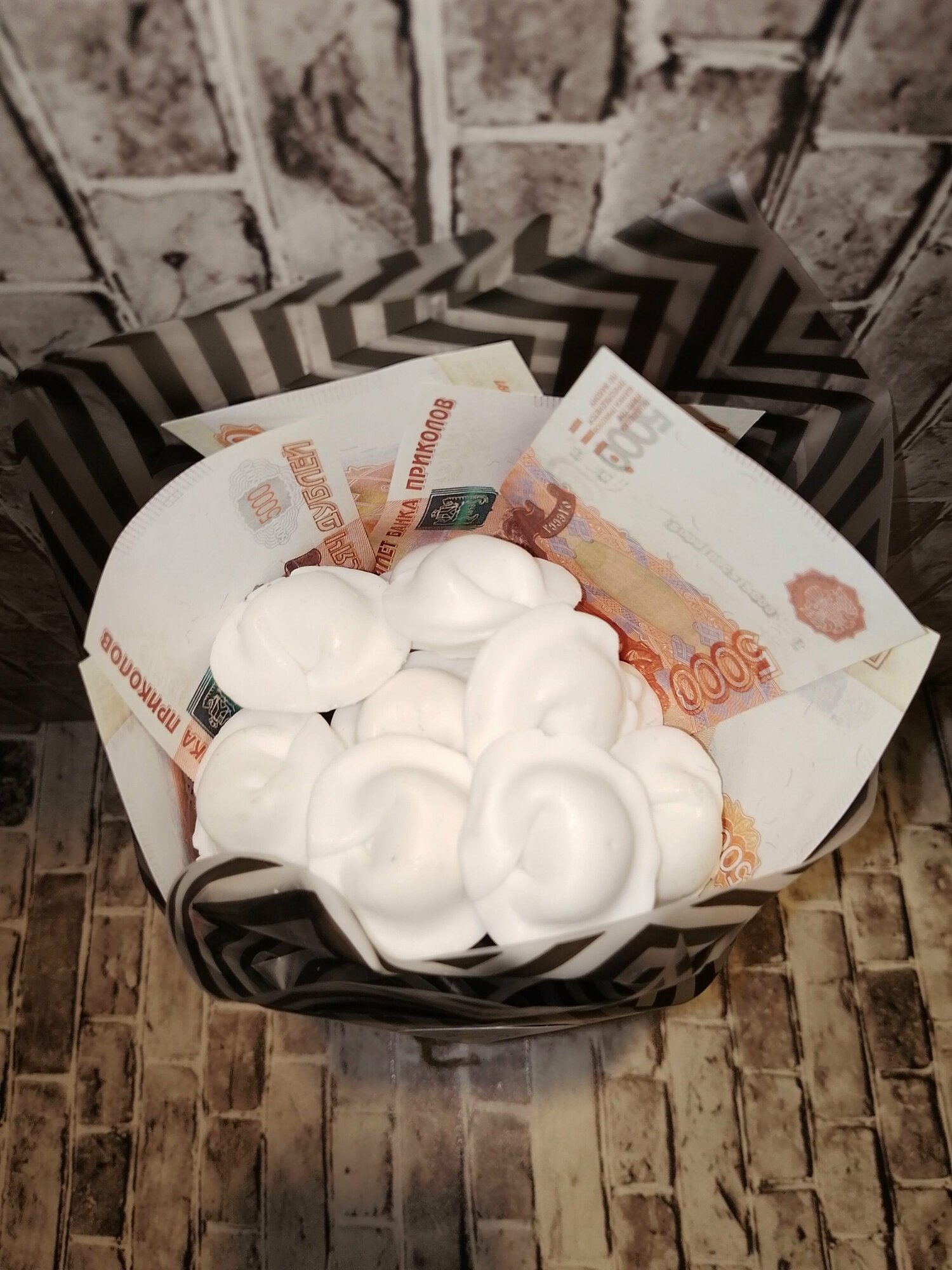 Сувенирное мыло "Букет с пельменями" на 23 февраля день рождения