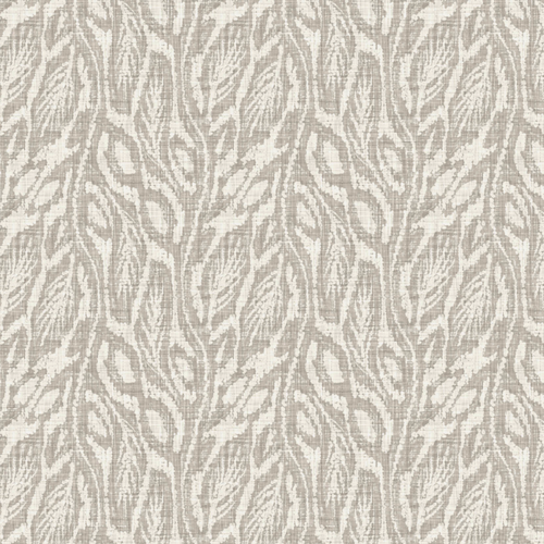 Изображение товара Самоклеящаяся антивандальная пленка для декора мебели и кухонных фартуков. "Лён. Узор из листьев". 60х155 см.