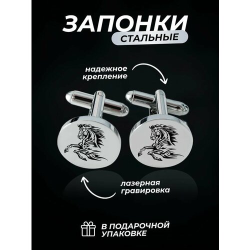 Запонки PNP, серебряный