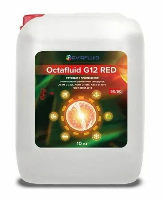 Антифриз красный Octafluid G12 Red 10кг OC259RD