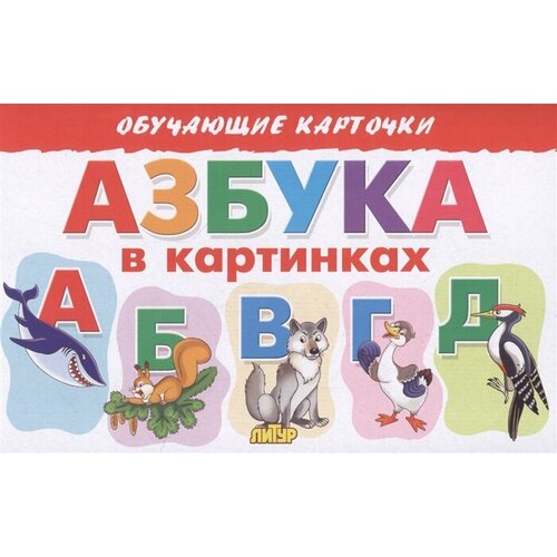 карточки развивающие русский язык азбука в картинках 33 карточки 1622284 Обучающие карточки Азбука в картинках