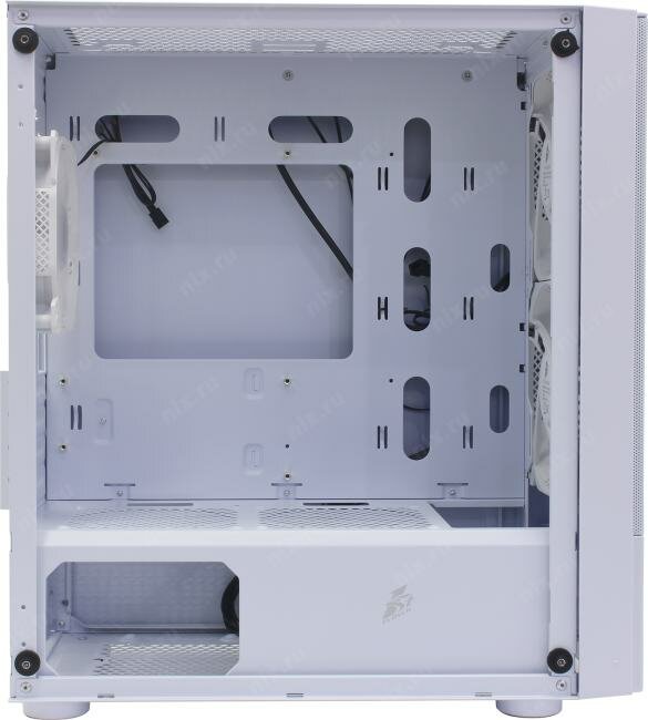 Корпус mATX 1STPLAYER белый, без БП, боковая и передняя панель из закаленного стекла, USB 3.0, 2*USB 2.0, audio - фото №10