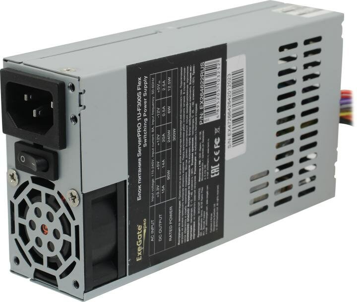 Блок питания Exegate EX264622RUS 300W, унив. для Flex1U, 24pin, 4pin,3xSATA, 2xIDE - фото №13