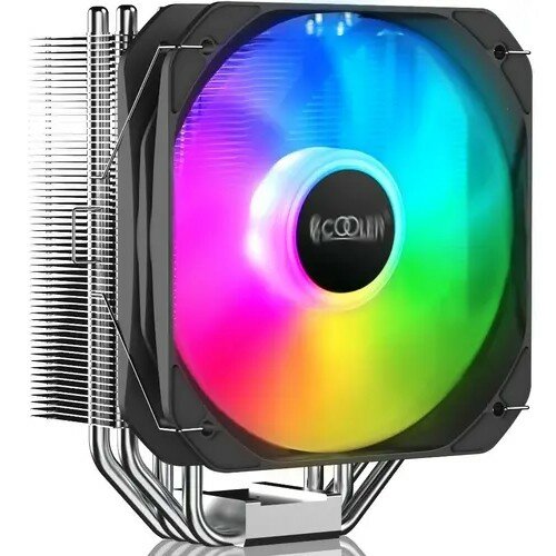 PCCooler Вентиляторы Paladin 400 ARGB S115X 1200 1700 AM4 TDP 200W, 130mm PWM ARGB FAN, 4 тепловые трубки 6мм, 800-1600RPM, 18-28,6dBa