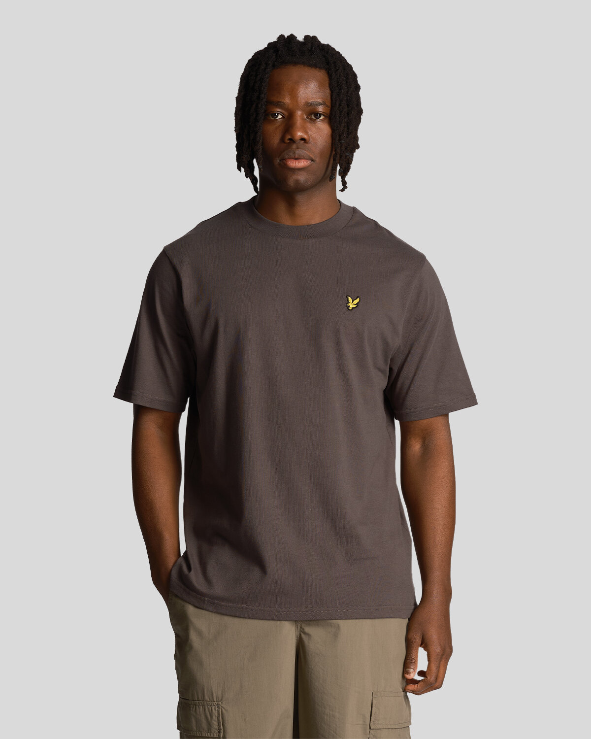 Футболка Lyle & Scott Oversized T-Shirt, размер L, черный, серый