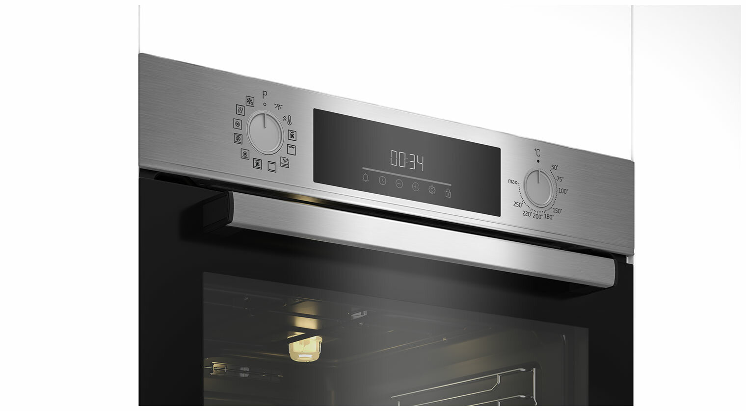 Изображение Электрический духовой шкаф Beko BBIM12301X 59 см, 72 л гриль конвекция, серебристый