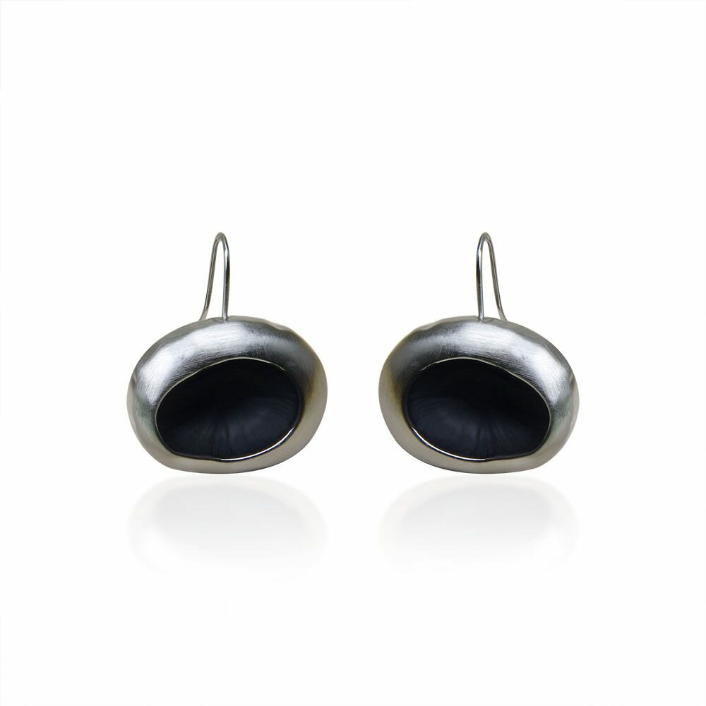 Серьги Emay, эмаль, серебряный — фото 1