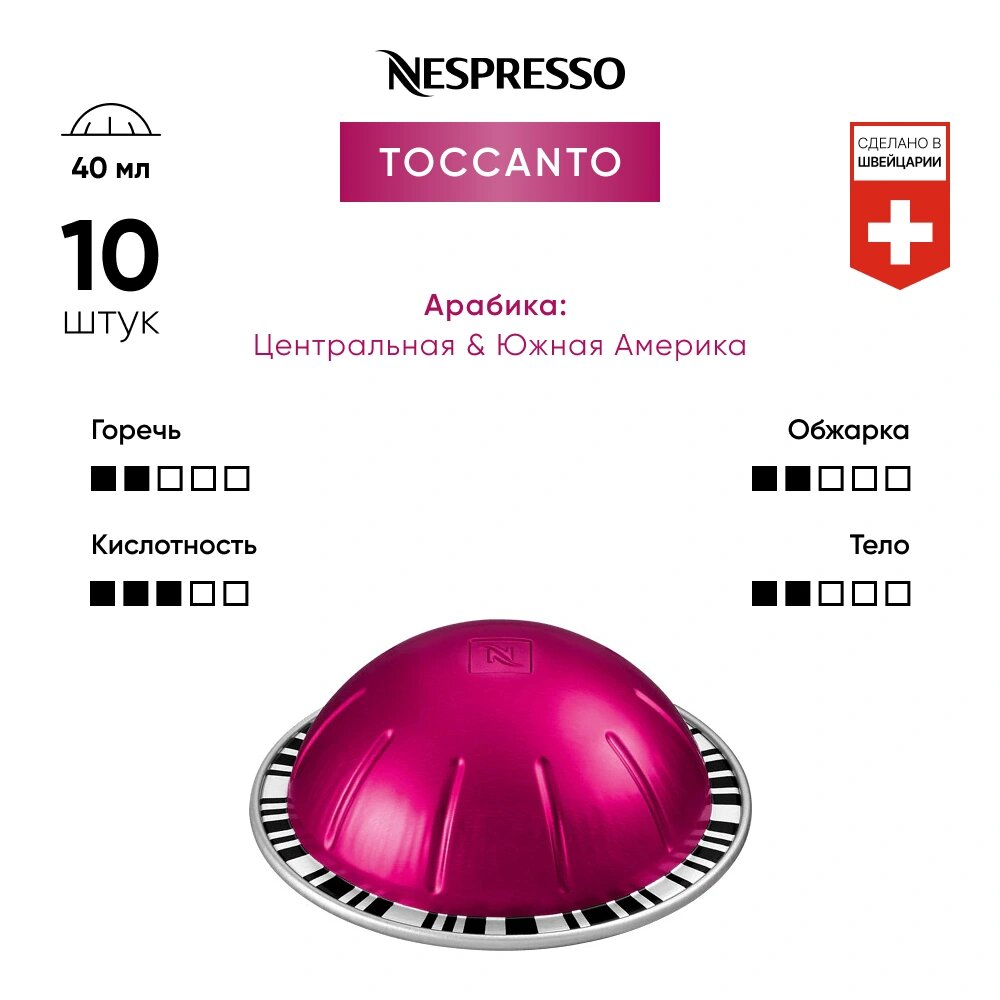 Кофе в капсулах Nespresso Vertuo Toccanto, 40 ml, 10 капсул - фотография № 2