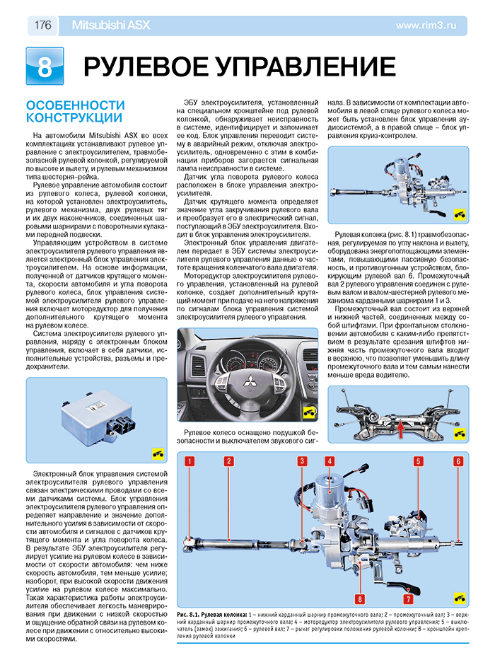 Mitsubishi ASX. Руководство по эксплуатации, техническому обслуживанию и ремонту - фото №9