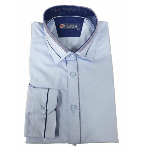 Школьная рубашка Brostem, размер M, голубой школьная рубашка brostem размер 35 белый голубой