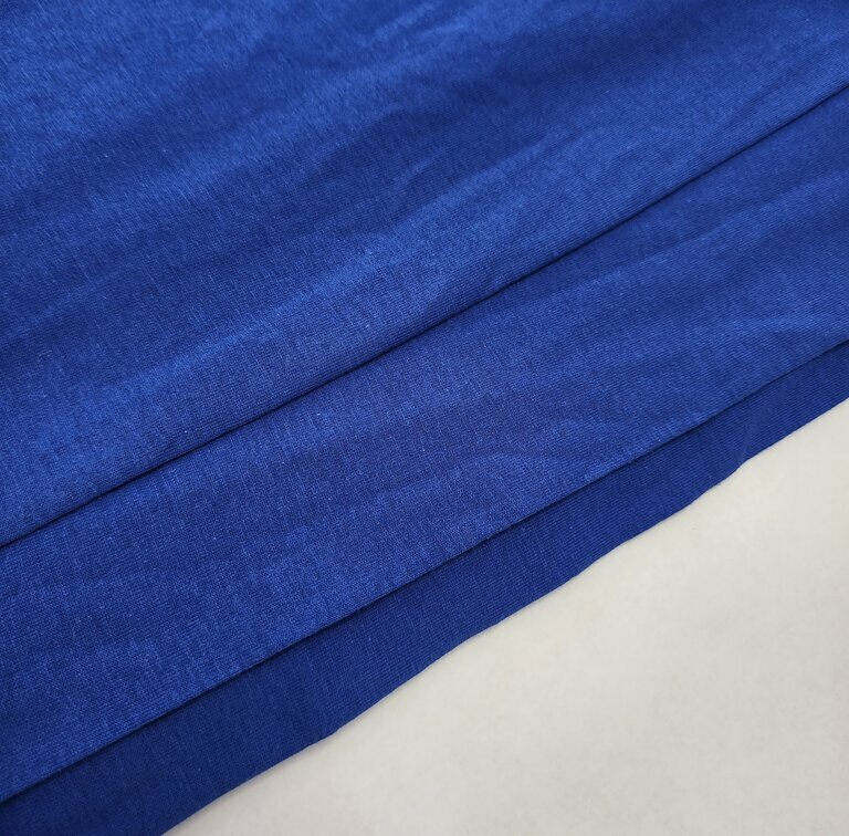 Ткань кулирка хлопок (чулок), цвет синий, 100*200см