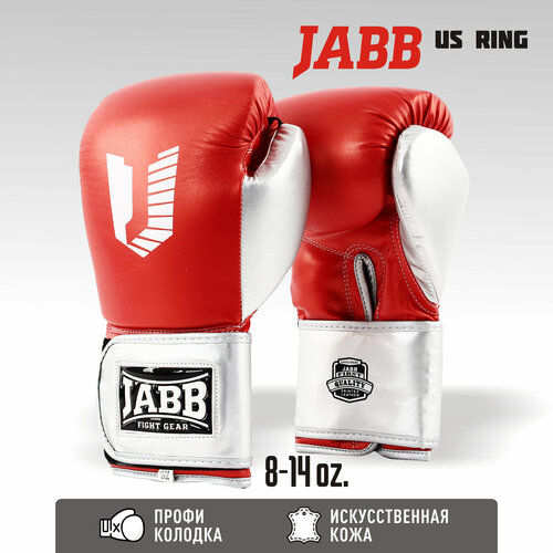Перчатки бокс.(иск. кожа) Jabb JE-4081/US Ring красный 10ун. перчатки бокс иск кожа jabb je 4070 asia gold dragon черный 10ун