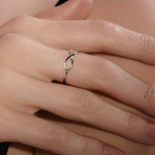 фото Перстень серебряное кольцо знак бесконечности, серебро, 925 проба, родирование, серебряный uvi ювелирочка