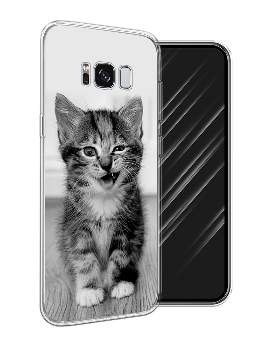 Силиконовый чехол на Samsung Galaxy S8 / Самсунг Галакси S8 "Подмигивающий котенок"