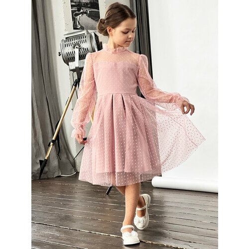 Платье Бушон, размер 146-152, розовый
