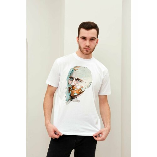 Футболка размер 3XL, белый, синий, зеленый