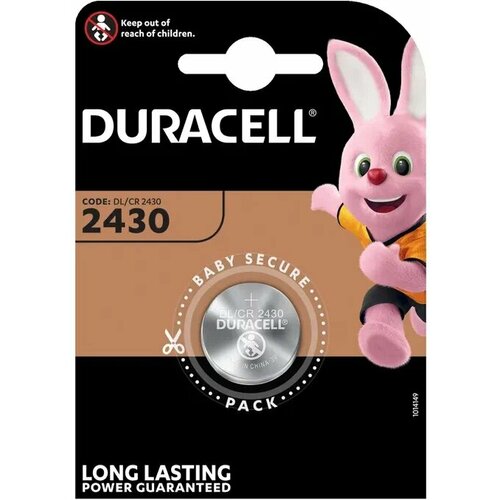 Батарейка CR2430 - Duracell DR CR2430/1BL часовые батарейки cr2430 cr2430 20 шт 3 в 2430