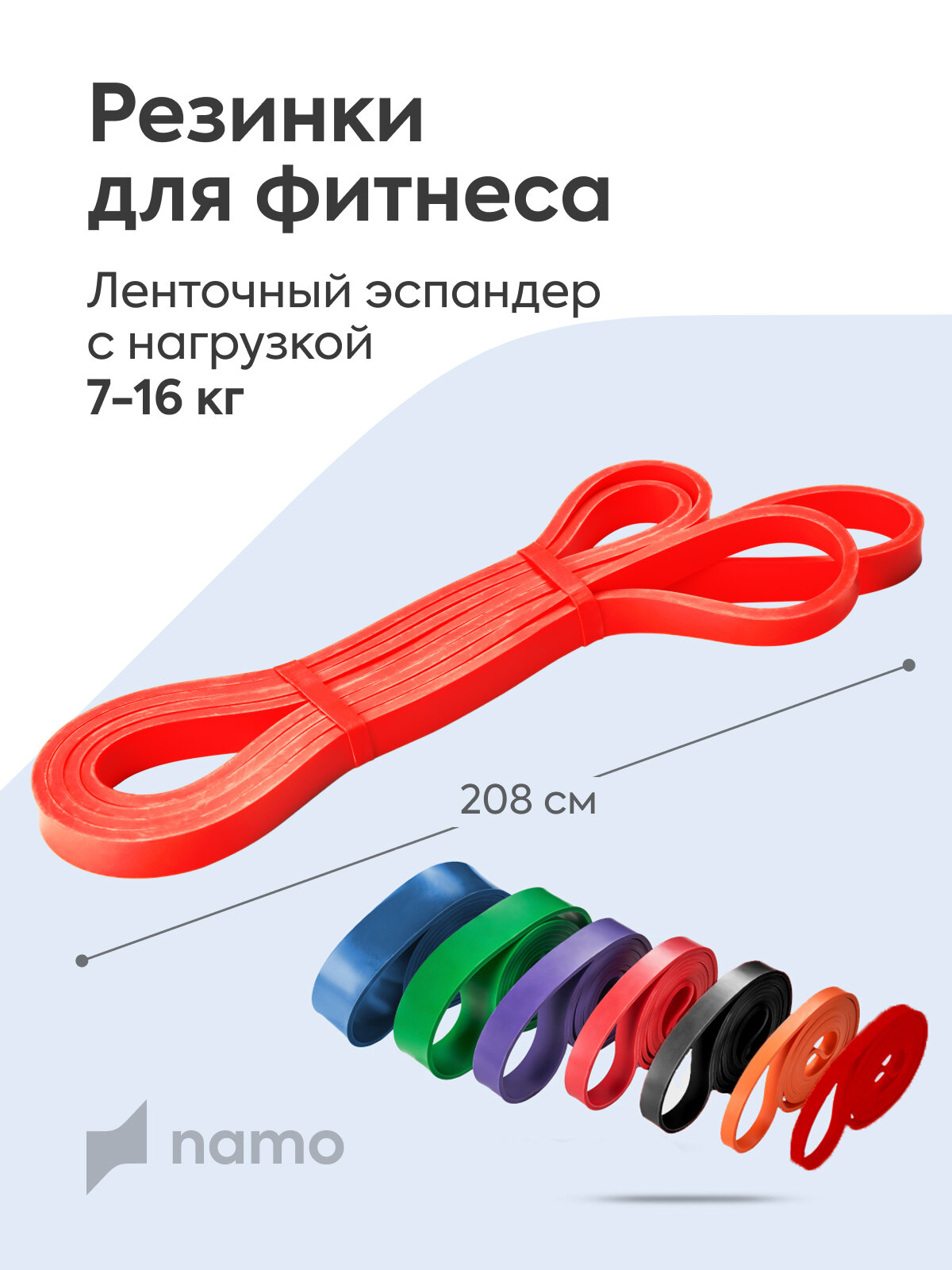 фото Силовая резинка для фитнеса латексная