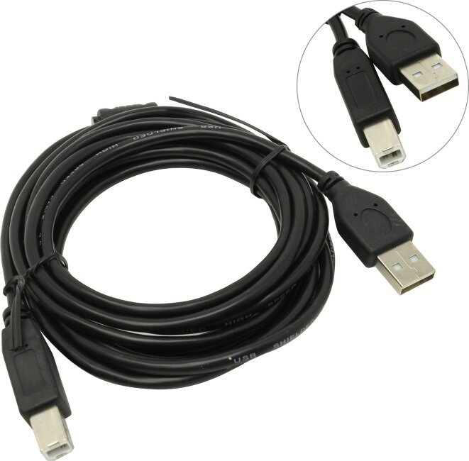 Кабель USB 2.0 соединительный USB AB (5.0м)