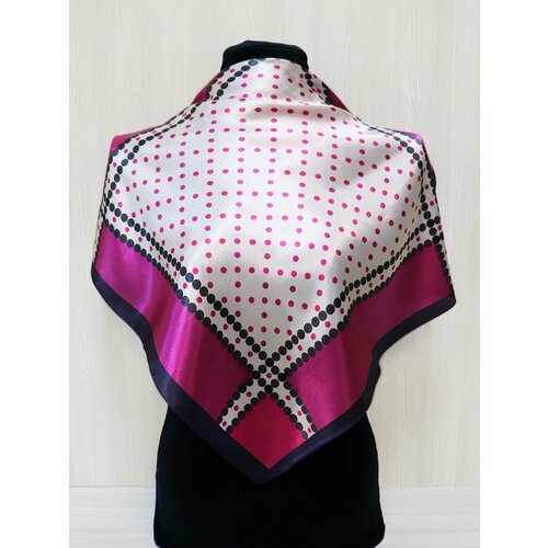 фото Платок crystel eden,56 см, розовый, бежевый