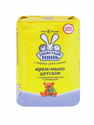 Ушастый Нянь Крем-мыло с оливковым маслом и ромашкой, 90 г